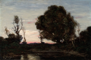 Landscape at Dusk [1902] by Henri–Joseph Harpignies [1819–1916]